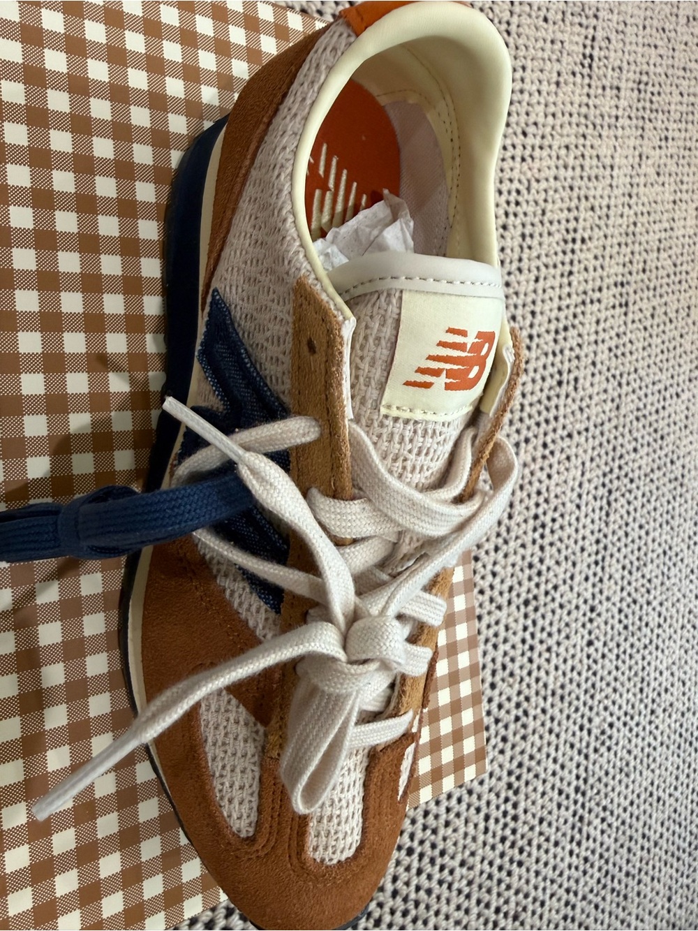 New Balance Women’s Brown and Cream Athletic Sneakers SOLD OUT TWICE